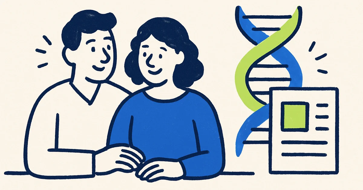 Two people holding hands, symbolising a couple considering pre-conception genetic carrier screening