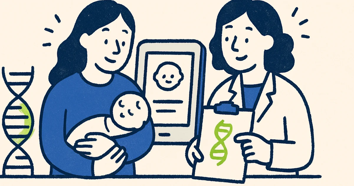 Newborn baby being held gently, representing early screening and care for spinal muscular atrophy