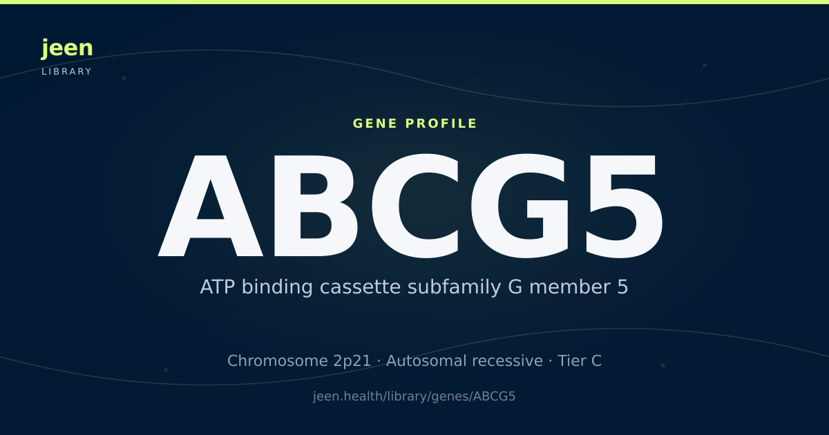 ABCG5 Gene: Function, Variants & Sitosterolaemia | Jeen Health